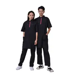 Новый дизайн, униформа для спа салона красоты, Антистатическая куртка с коротким рукавом, школьная форма