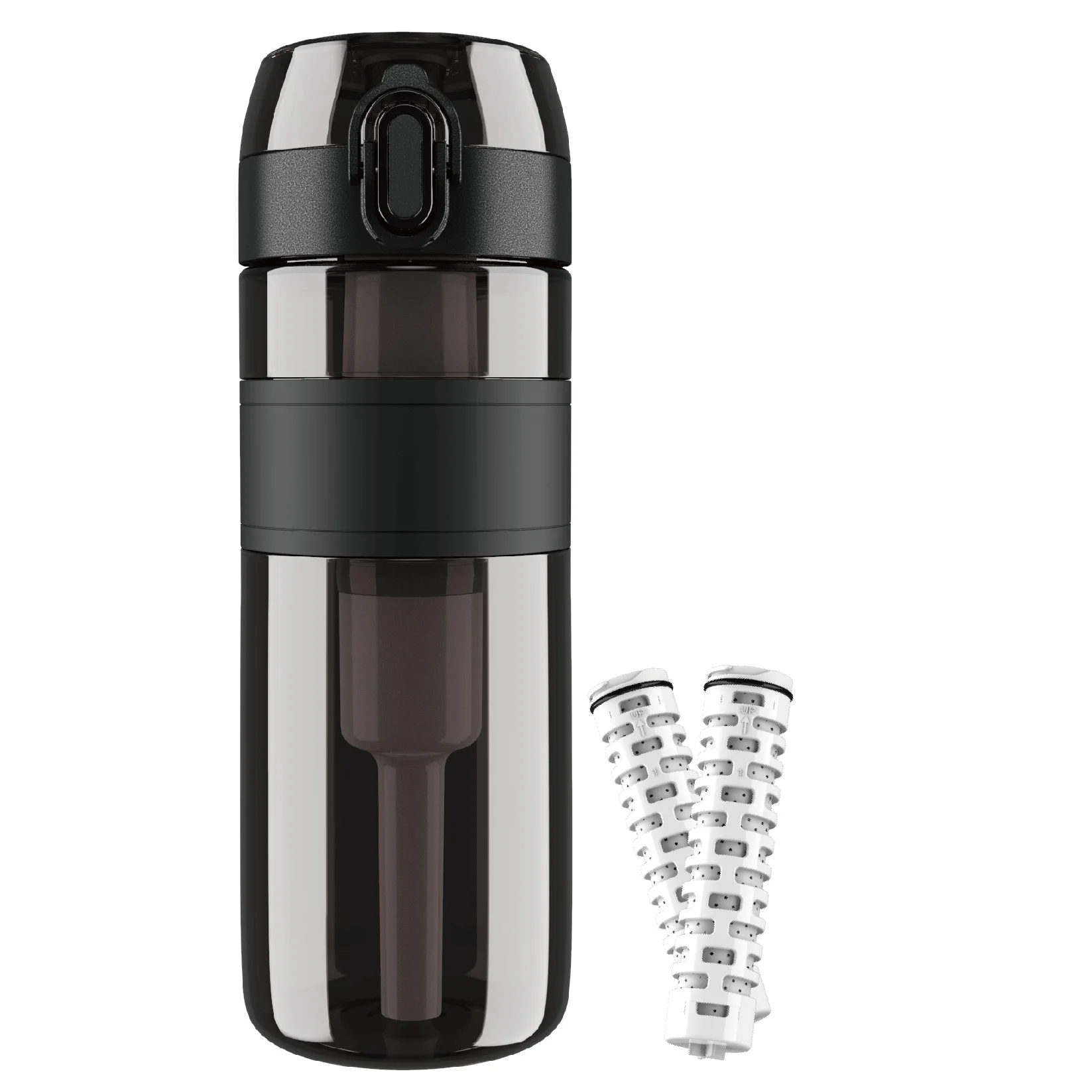 Mini Portable Outdoor Water Filter & Purifier Bottle with ACF Filter Manual Operation 500ml Capacity for RV Car & Household Use
