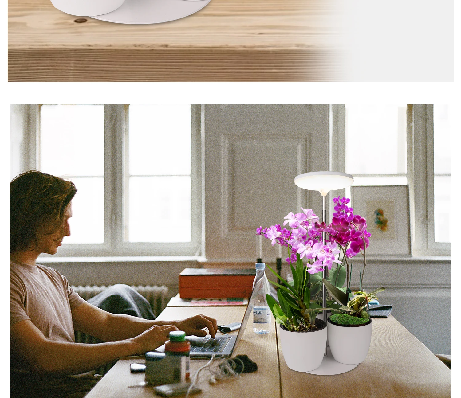 Led Umbrella Plant Grow Light High Power With Base Grow Lamp For Plants