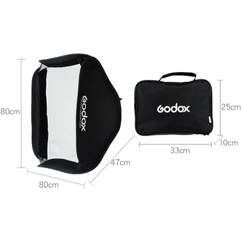 Inlighttech Godox 80 X 80cm Folding Portable Bowens Mount Softbox + Honeycomb Grid Studio Strobe Flash Reflective Softbox Diffus product image