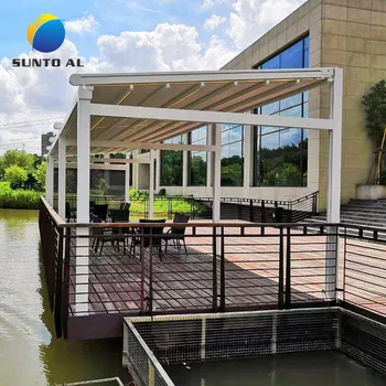 Aluminum Outdoor Waterproof Pergola for Garden Exterior Backyard Bioclimatique Sunshade Gazebo Louvered