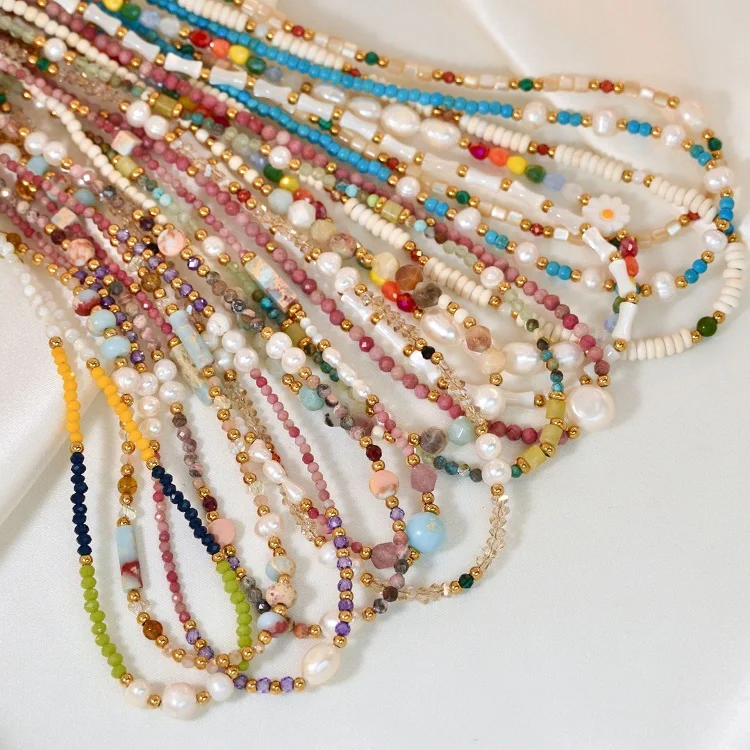 KKBEAD Miyuki Necklace Y2k Accessory Boho Summer Colorful Rainbow Beaded  Necklaces Choker Seed Beads Jewellery Wholesale - AliExpress