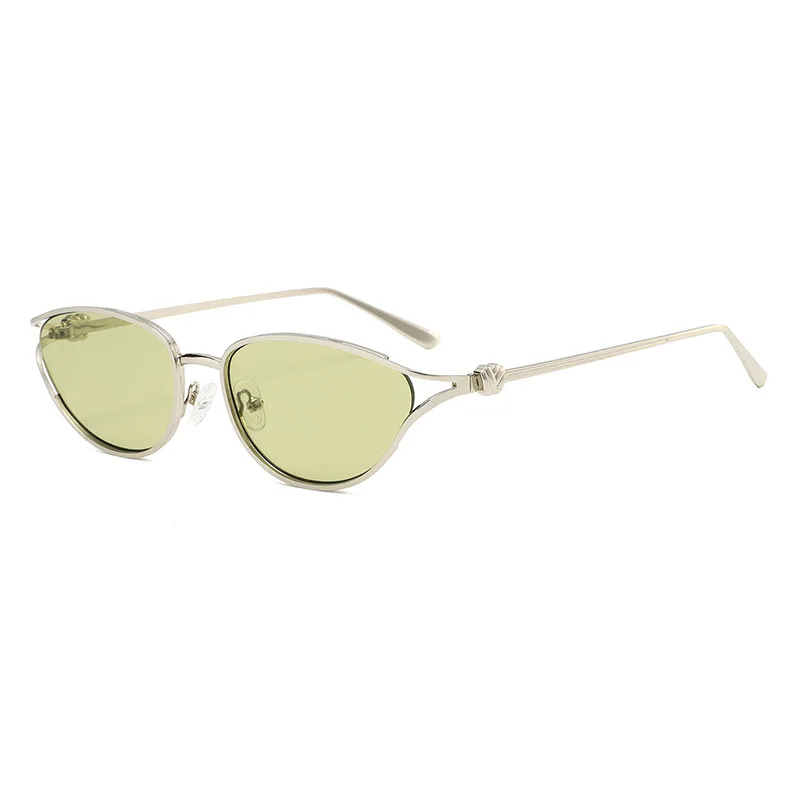 2026 New Cat Eye Luxury Women's Metal Sunglasses Wholesale Eyewear_voghion.com