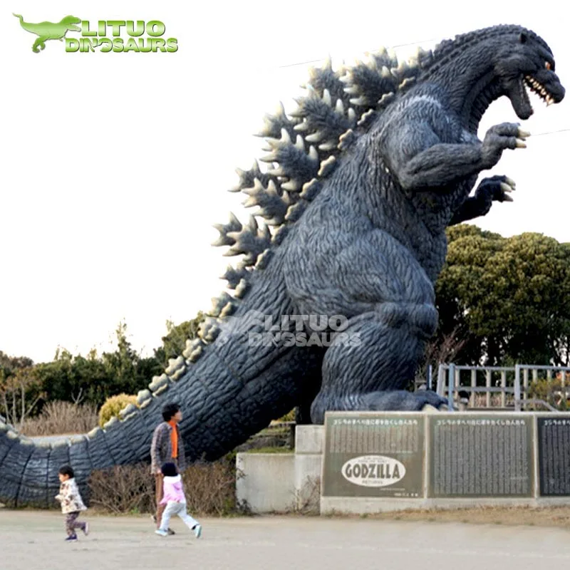 Anime Animation Fiberglass Godzilla Monster Statue Sculpture