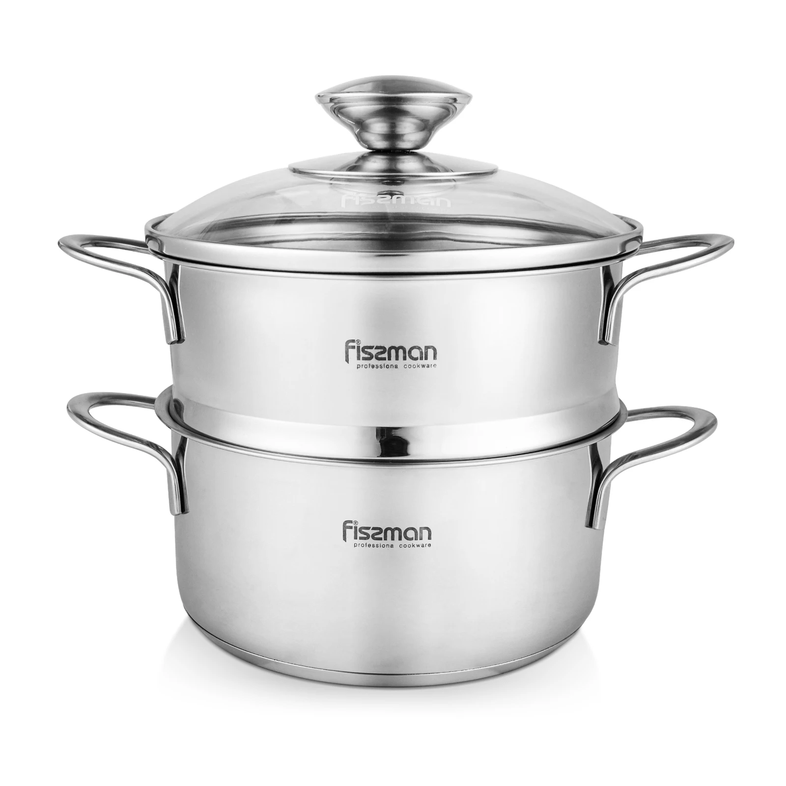 FISSMAN 304 Stainless Steel Cooking Sauce Pot With Glass Lid