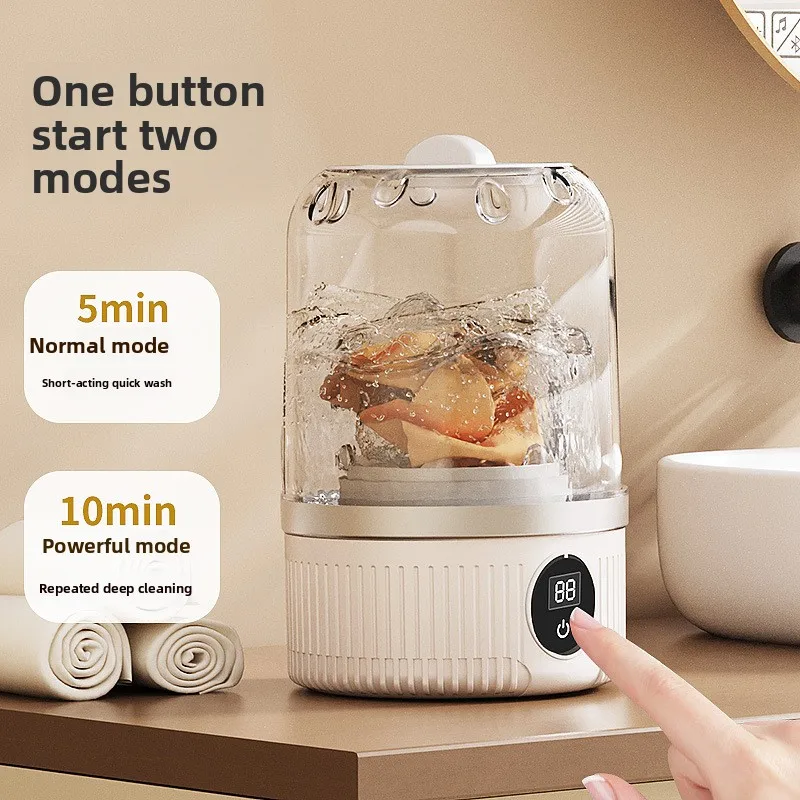 New Mini Top Loading Portable USB Powered Waterproof Underwear Intimate Clothing Washing aperçu 2