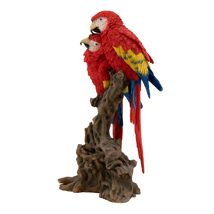 Wholesale Garden Decor Resin Crafts Realistic Resin Parrots Birds