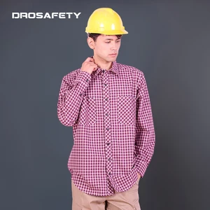 Streetwear Engineers Fire Resistant Mens Long Sleeves Shirts Work Safety Work Wear Checkered Shirts