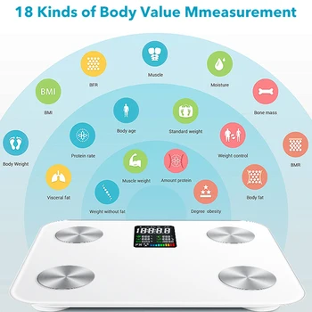 SDARISB Bluetooth scales floor Body Weight Bathroom Scale Smart