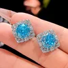 Navy blue ear studs
