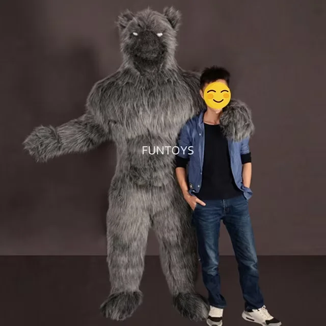 Funtoys CE Gonfiabile Lupo Costume Della Mascotte Fursuit Adulto