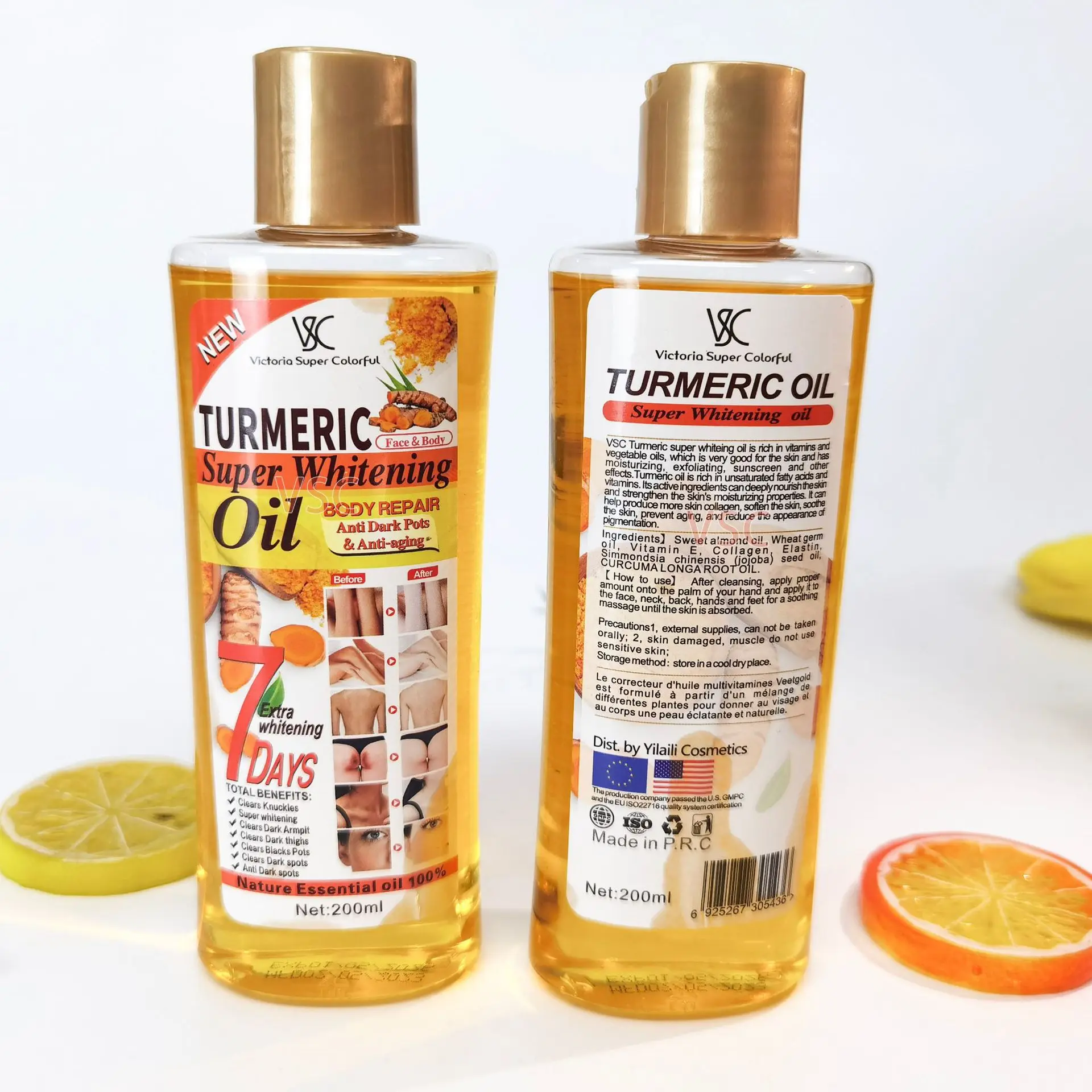 High Quality Super Whitening Turmeric Oil Face And Body Moisturizer