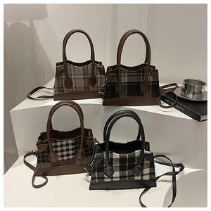 Popular plaid niche bag for women 2026 new trendy and fashionable single shoulder handbag crossbody bag
