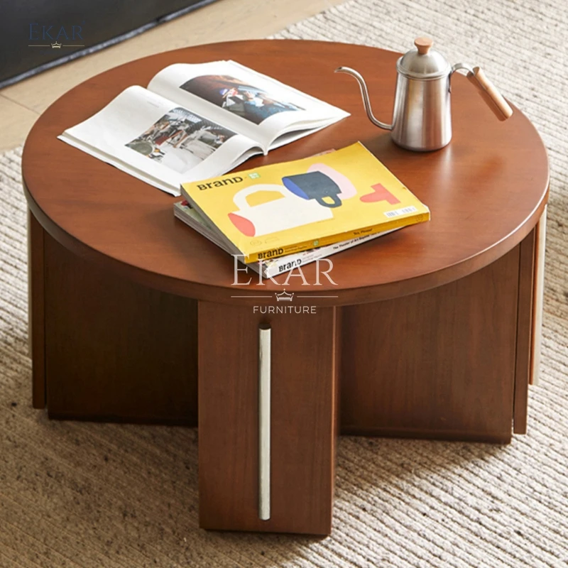 product new design modern boxwood round living room coffee table-60