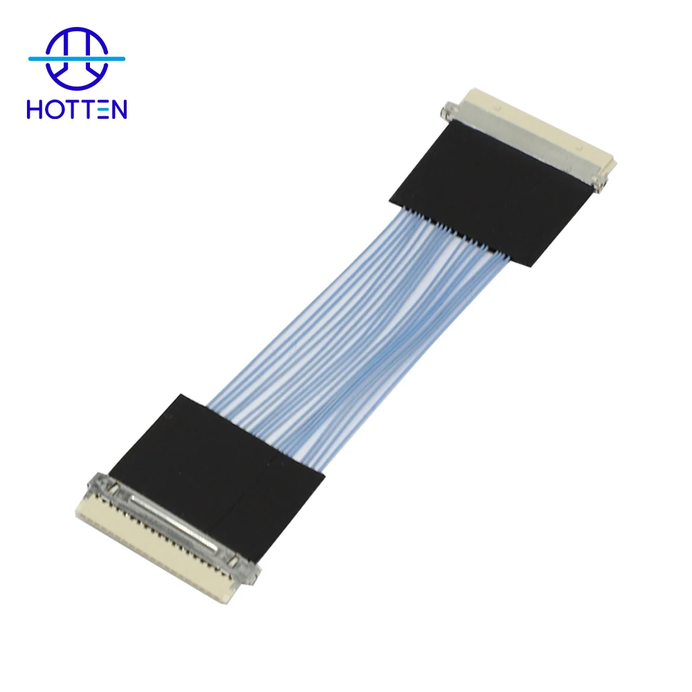 Hotten 42AWG Micro Coaxial  Cable Line Harness 20 Pin Lvds Cable Lcd Panel Wire Harness Assembly Custom