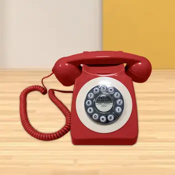 Telefono decorativo antico, telefono con filo metallico vintage