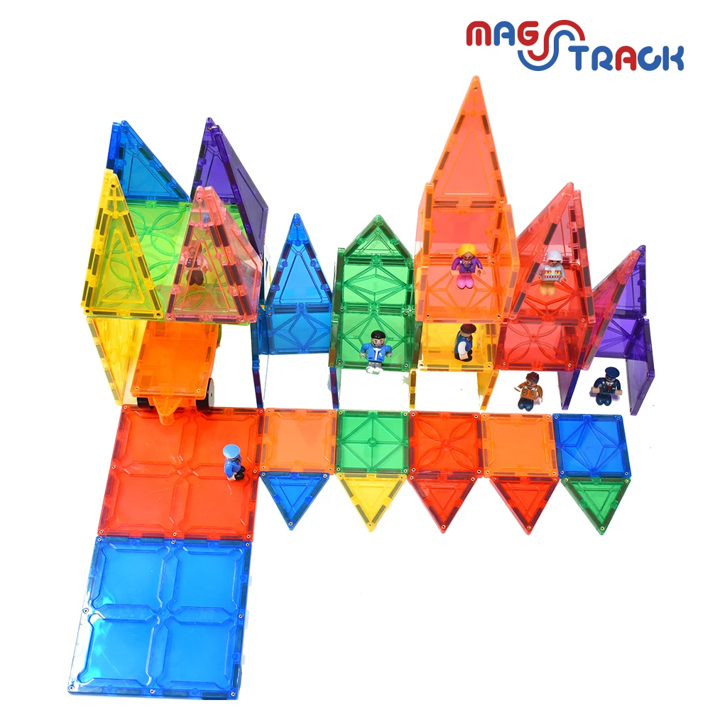 2025 New Playmags Magnetic Building Blocks for Kids ABS Material Type Toys Magnetic Blocks Building Tiles
