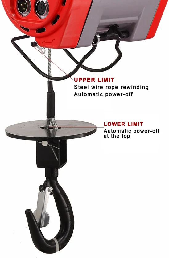 Light Weight Suspension Type Wire Rope Winch with a Monorail Trolley ...