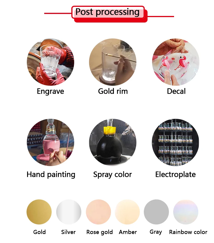 Wholesale Home Decor Colored Glassware Lead Free Fancy Stemless Glass