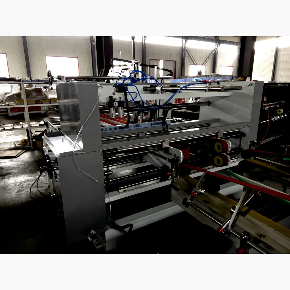 4 and 6 Points Folder Gluer 1200 PCS Group Type 4 6 Corners Corrugated Carton Lock Bottom Automatic Folding Gluing Machine