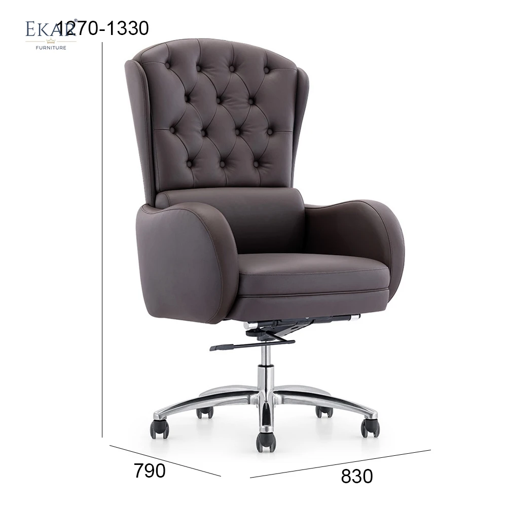 Premium Italian Imported Top-Grain Leather Office Chair: Ultimate Comfort & Sophistication manufacture