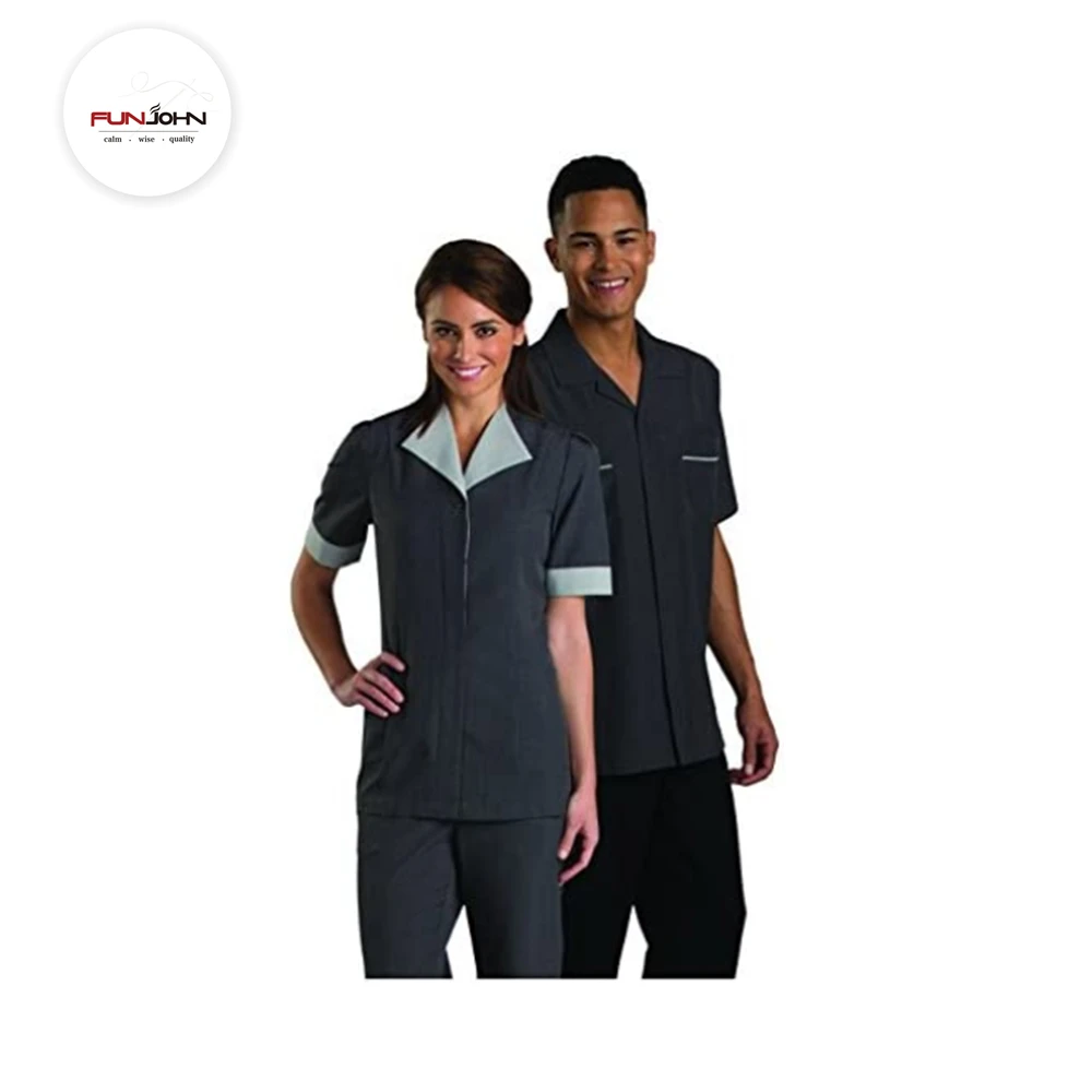 Fun John Apparel Custom Hotel Uniforms Women's Premier Hotel Ladies Housekeeping Tunic