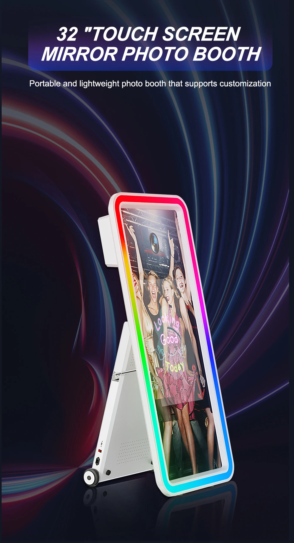 Touch Screen DSLR Photobooth: Party Photo Booth for Instant Camera Snapshots and Sharing