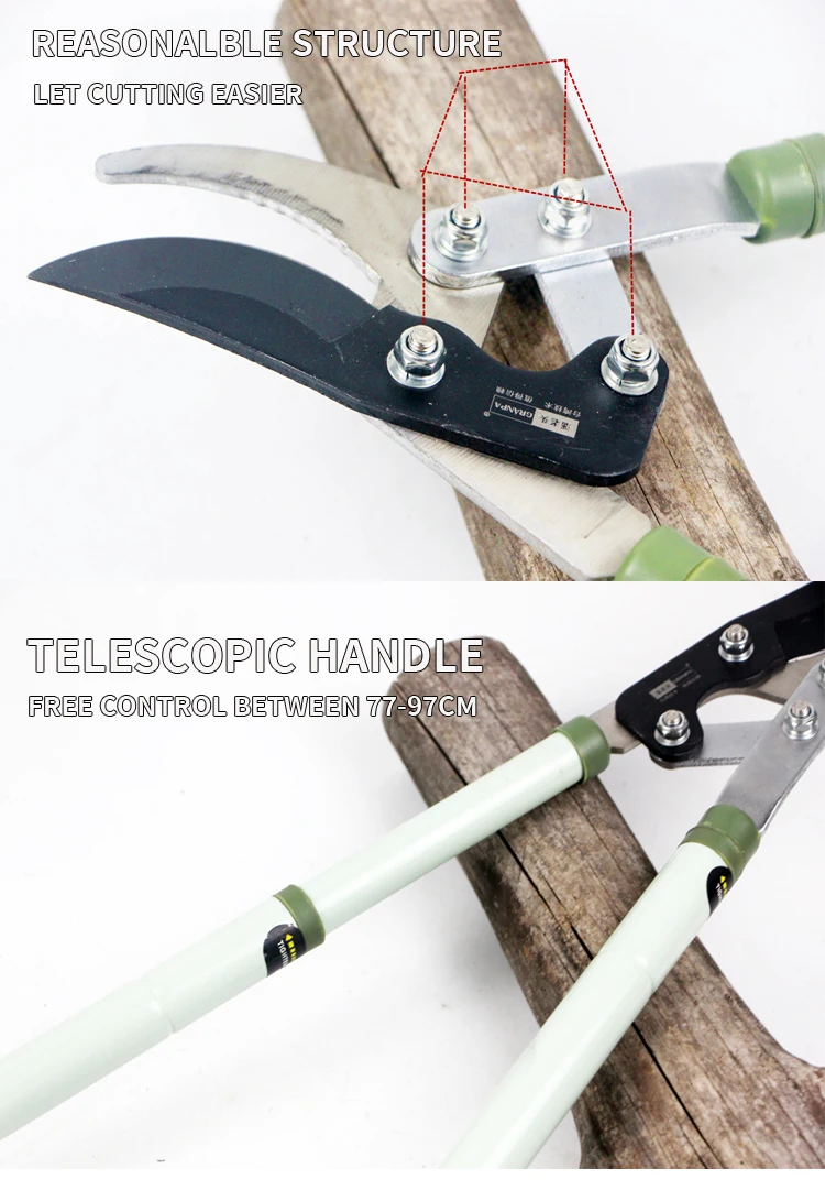 Best Selling Long Handle Telescopic Aluminum Steel Blade Garden Pruning
