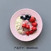 Pink plate raspberry cake