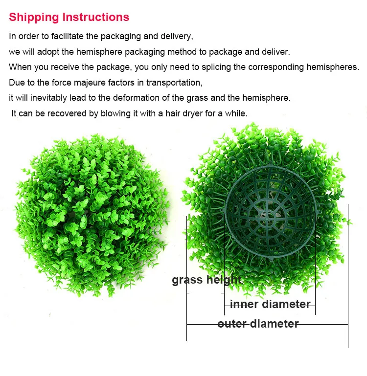 Snz1017 Artificial Green Plant Grass Ball Mall Window Beautiful
