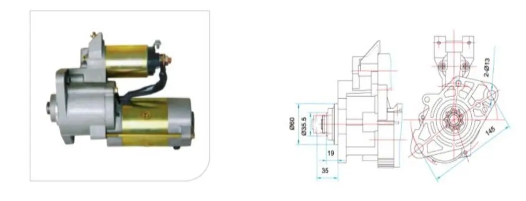 New 24V/3.2kw QDJ2401 4D30 4D31 Mitsubishi Starter Motor Assembly for Mitsubishi Vehicles