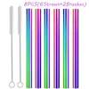 Arc-en-ciel 6 pailles + 2 pinceaux