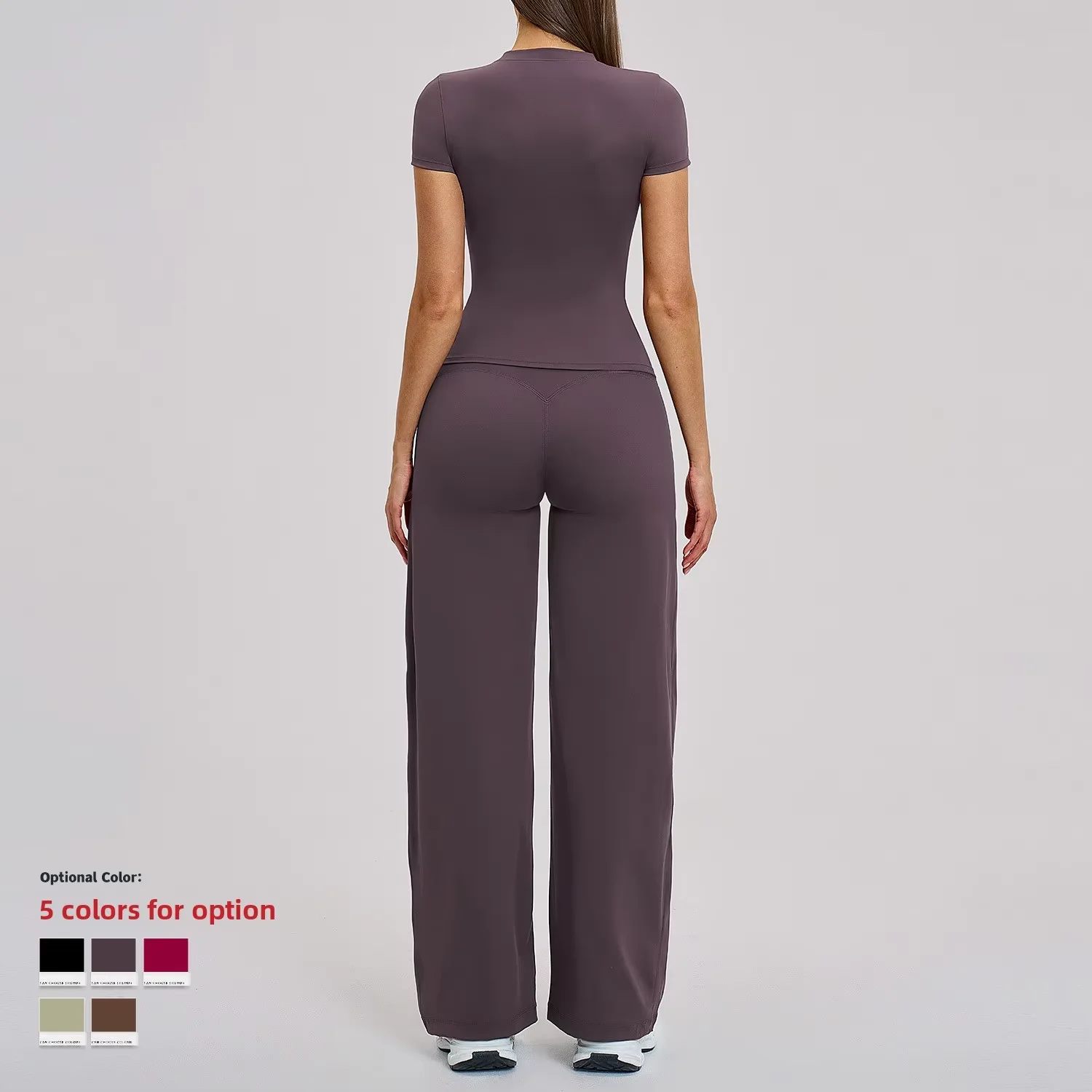 Solid Breathable for Yoga Set High Waist Tight 2-Piece Set for Outdoor Sports Fitness Ru preview