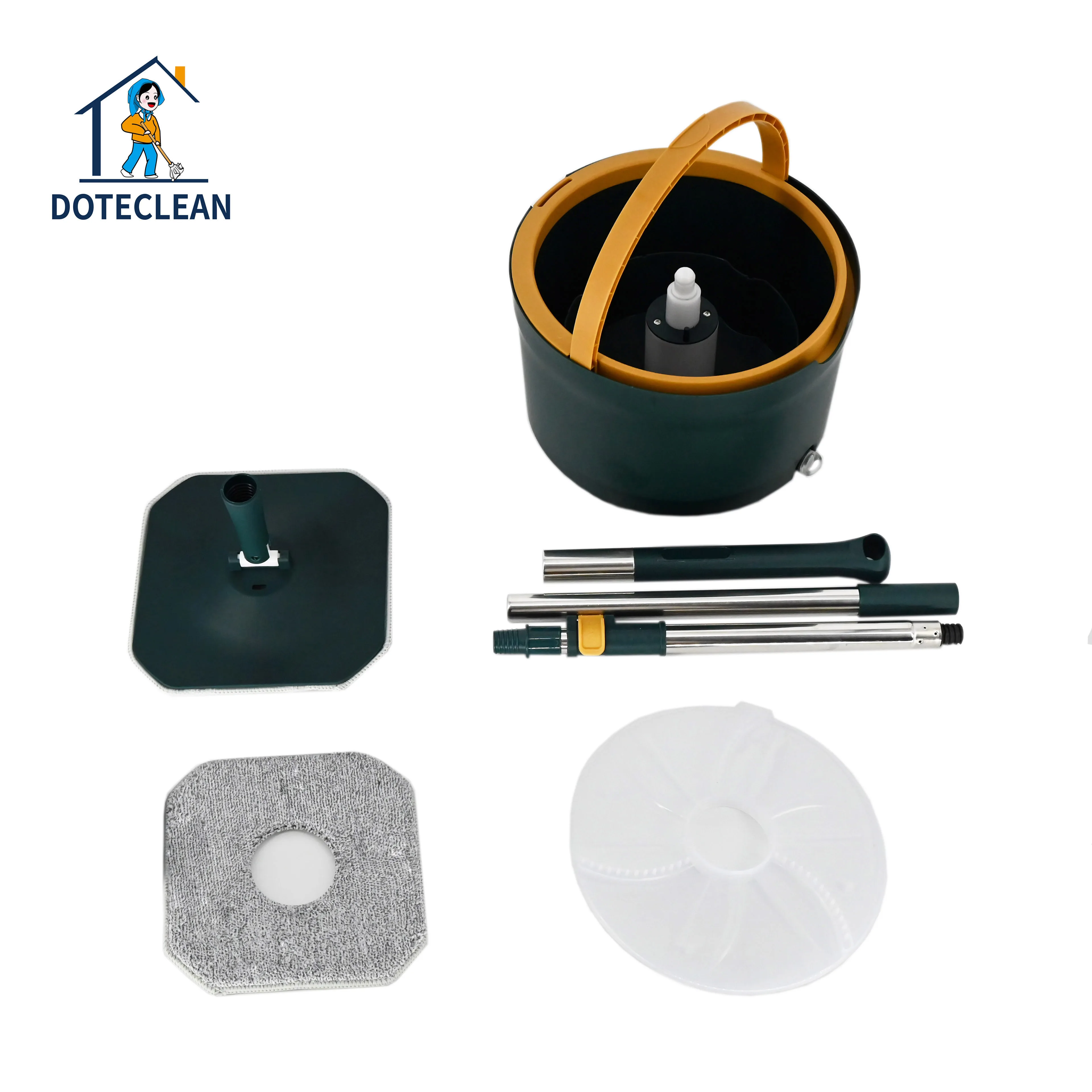 Cheapest High Quality 360 Rotate Handfree Magic Healty Dirty Clean Water Flat Spin Mop Bucket Set for House Floor Cleaner
