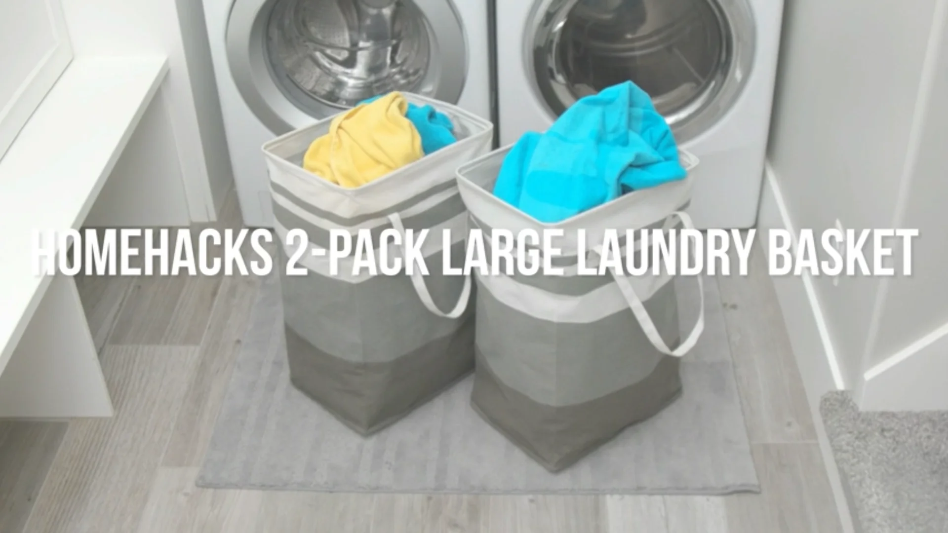 Large Laundry Basket Collapsible Tall Clothes Hamper With Extended