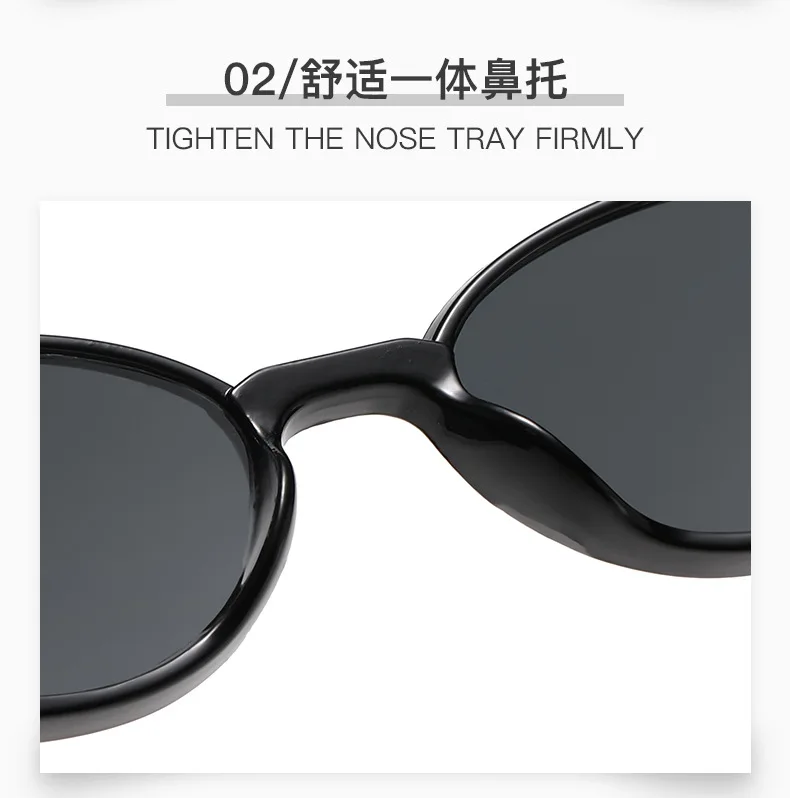 Cat-eye Half Frame Sunglasses Women Hip Hop Y2K Retro Ins Glasses Fashion Trend Small Frame Sunglasses Women