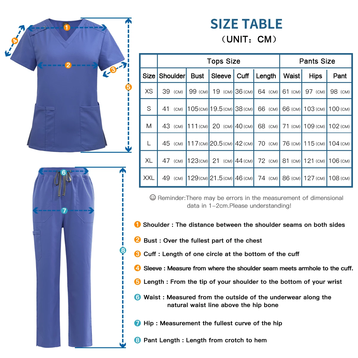 High Quality Fashion Medical Uniform Scrub Sets V Neck Surgical Hospital Uniforms Sets Beauty Salon Straight Pants Scrubs Suits