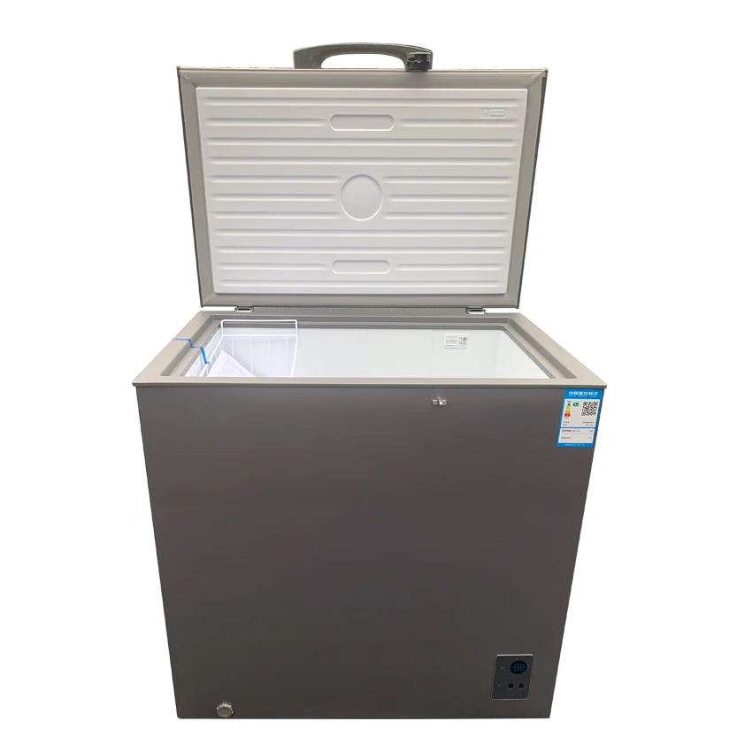 Household Commercial Refrigerator Small Top Opening Freezer Deep Freezer  Stainless Steel Fridge Refrigeration Chest Freezer