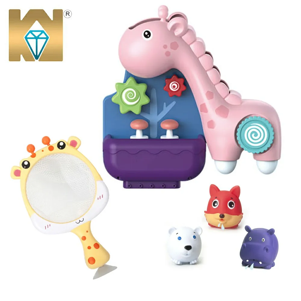 Кунян игрушки Органайзер сжимаемые Животные Жираф вода спрей Игрушки для ванны для душа