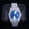 Blue moissanite watch