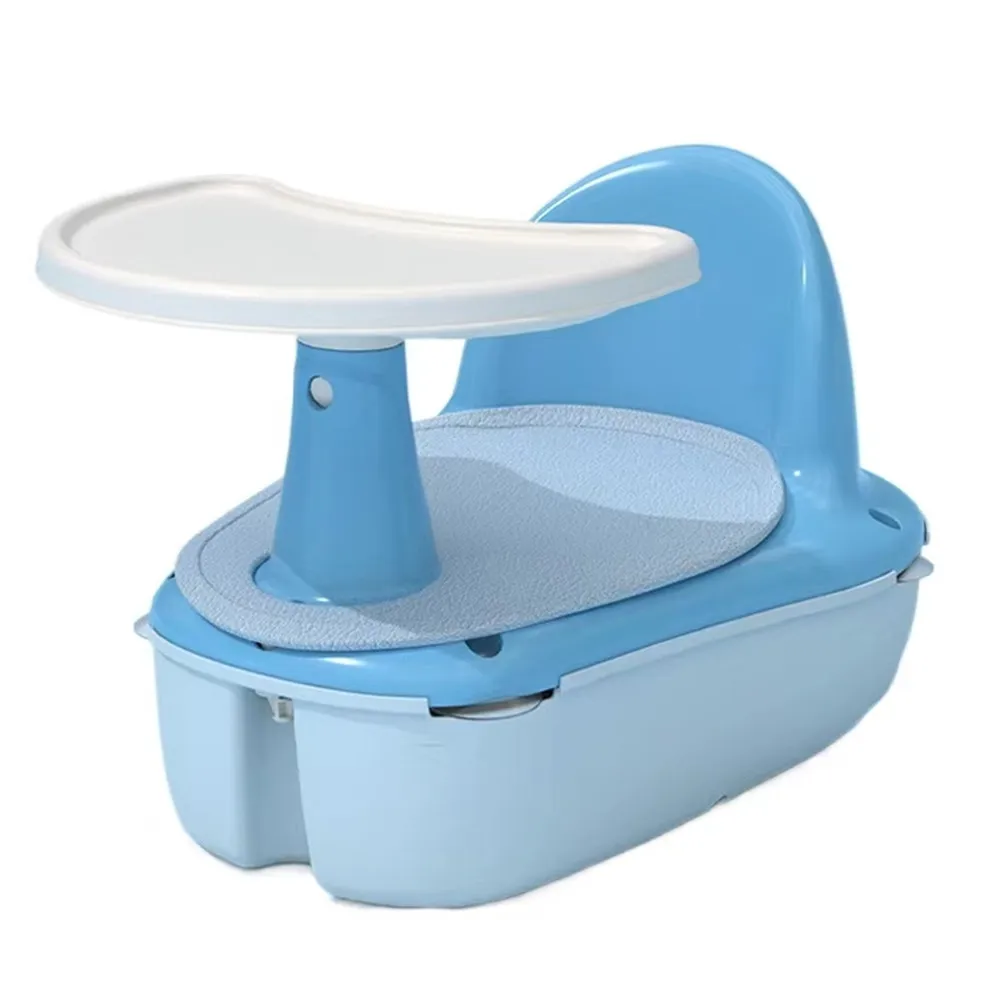 BBCare 3-in-1 Baby Bath & Dining Chair Soft Ride-On Toy Car with 4 Wheels & Tray Storage for Infant Sitting & Playtime up