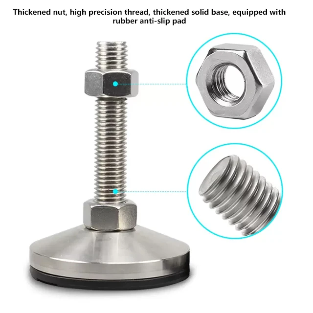 レベル調整フィートM16ステンレスねじTスロットレベリングフット滑り