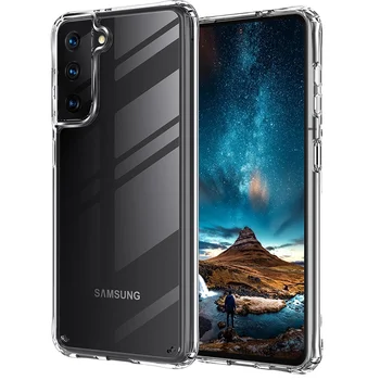 High-Quality Phone Case for Samsung S22 Plus with Four Corners Anti-Fall Acrylic Mobile Cover Enhanced Protection Stylish Design