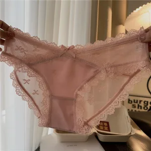 Women's Sexy Comfortable Transparent Luxury Underwear Romantic Panties Breathable Lace Young Fashionable Spandex Seamless