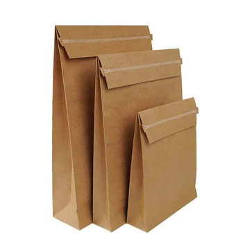 Good quality wholesale Self-adhesive washable kraft paper bag kraft brown paper bag