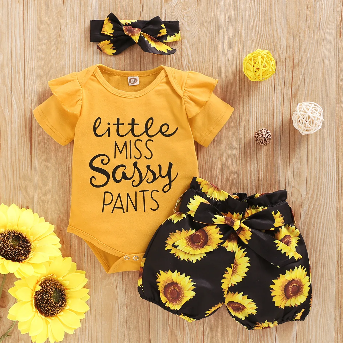 Personalized baby gift Baby name Navy  Sunflower Floral Print Coming Home Outfit baby girl outfit newborn outfit custom baby gift