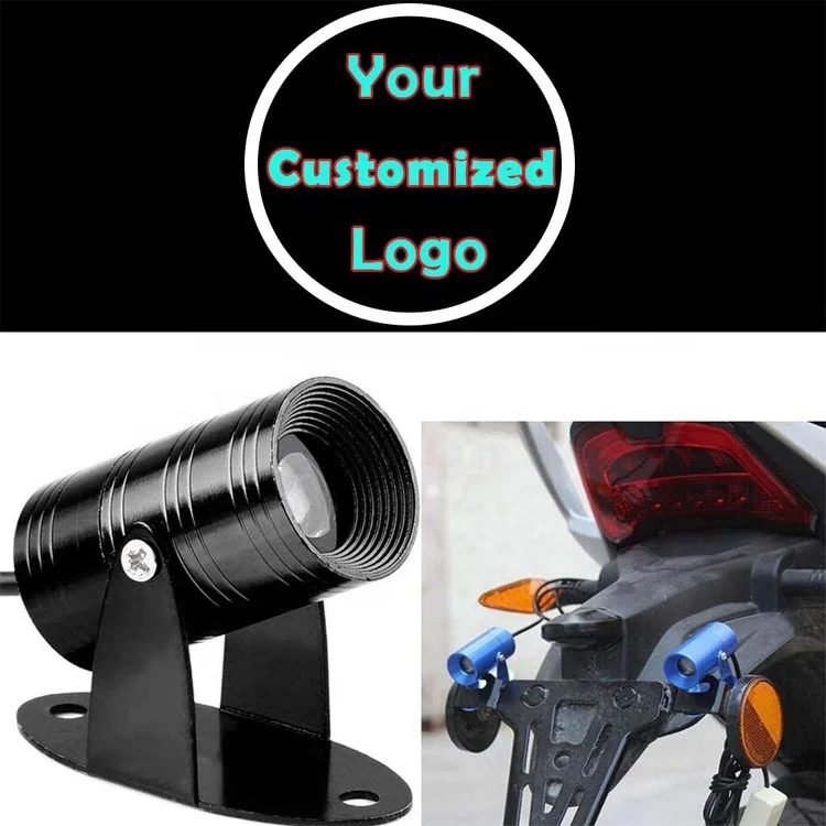 Universal Custom Waterproof 12V 3d LED  Motorcycle Logo Projector Shadow Show  3D Led Tail Light for Motorcycle Bike