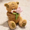 Orso di fiori marrone scuro