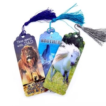 High Quality Lenticular Bookmark Anime Design Bookmarks With Tassel