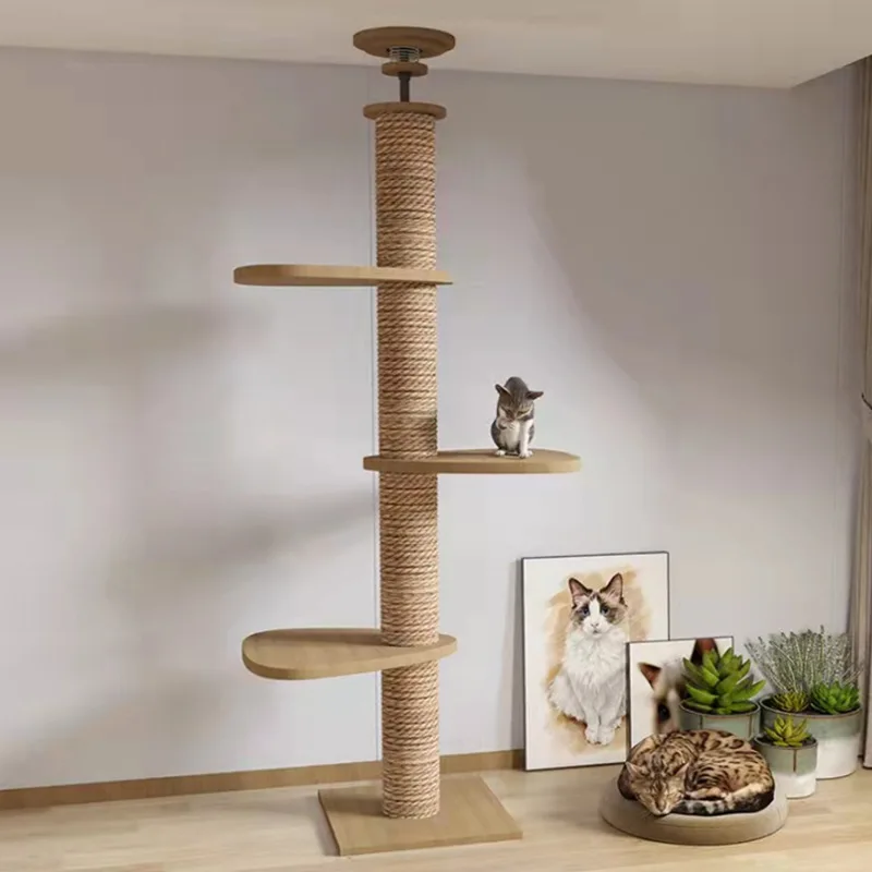 Modern Cat Ceiling Tree Tower Large Cats Condo Tree Pet Accessories